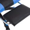 Gaming-Stuhl mit Fußstütze Blau und Schwarz Kunstleder Produktbild-Vorschau 6