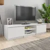 Mobile TV bianco lucido 140x40x35,5 cm Materiale a base di Anteprima dell’immagine prodotto 17