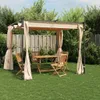 Gazebo con Tende 3x3 m Crema in Acciaio Anteprima dell’immagine prodotto 2