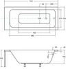 Badewanne Rechteck 110x70 + AcrylSchürze + Kopfstütze, Produktbild-Vorschau 14