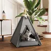 PawHut tipi-tent voor huisdieren, kattenhuis met afneembaar Productafbeelding-voorbeeld 2