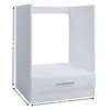 A white cabinet with an open space for an appliance and a drawer. Náhľad obrázku produktu