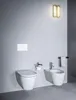 A modern bathroom with a wall-mounted toilet and bidet. Produktbild-Vorschau