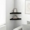 vidaXL Rohové plovoucí police 2 ks černé 35x35x3,8 cm MDF Náhled obrázku produktu 3