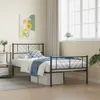 The Living Store Bettgestell mit Kopf- und Fußteil Metall Produktbild-Vorschau 2