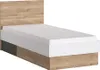 Jugendbett 90 cm in Eiche Nb. mit weiß und grau TOMAR-129, Produktbild-Vorschau 1