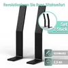 DIY 2er Set Rückenlehne Stahl Schwarz Lehnenhalter Produktbild-Vorschau 2