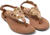 Lazamani Maritza Damen Leder-Sandalen Tan Größe 37 Produktbild-Vorschau 2