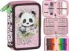 Dreifaches Federmäppchen für Mädchen mit Panda 10 Zubehör Produktbild-Vorschau 6