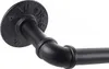 Close-up of a black pipe fitting and rod, likely part of a curtain rod or similar fixture. Produktbild-Vorschau
