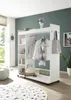 Kompaktgarderobe >Vinnie< in Weiß matt - 138x150x56cm Produktbild-Vorschau 1