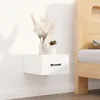 vidaXL Nástěnné noční stolky 2 ks. Bílé 35x35x20 cm Náhled obrázku produktu 3