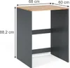 A product shot of a washing machine cabinet with dimensions indicated. Náhľad obrázku produktu