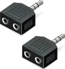 deleyCON 2 Stück 3,5mm Klinke Stereo Audio Adapter Produktbild-Vorschau 1