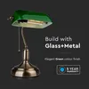 Starožitná stolní lampa se zeleným skleněným stínidlem Náhled obrázku produktu 16