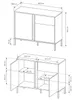 Wohnzimmer-Set Wohnwand Dast 5-teilig beige mit Produktbild-Vorschau 5