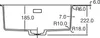 A technical drawing of a sink with dimensions and measurements. Produktbild-Vorschau