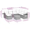 Design 8-tlg. Garten-Sofagarnitur mit Kissen Schwarz Poly Produktbild-Vorschau 9