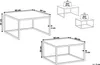 BELIANI Couchtisch 2er Set Weiß mit Silber Glastischplatte Produktbild-Vorschau 7