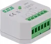 A white electronic relay device with green connectors and a green indicator light, shown from a slightly elevated angle. Náhľad obrázku produktu