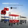 Carro de mano Arebos con toldo, color rojo, dimensiones: Vista previa de la imagen del producto 5