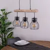 Hängeleuchte, Käfig Design, Holz, L 60 cm Produktbild-Vorschau 5