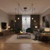 Lustr MasterLED - 5 světel - E27 - Černá - Pavoučí lampa - Náhled obrázku produktu 2