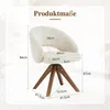 Zestaw 2 krzeseł obrotowych w stylu retro do jadalni, w Podgląd zdjęcia produktu 3