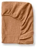 Musselin-Baumwolle Spannbettlaken 90x200 cm, Braun, mit Produktbild-Vorschau 3