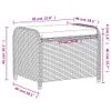 Gartenhocker mit Kissen Schwarz 58x46x46 cm Poly Rattan Produktbild-Vorschau 8