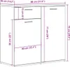 Sideboard Wohnzimmer - Artisan-Eiche 80x36x75 cm Produktbild-Vorschau 11
