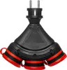 A black and red electrical power splitter with a European plug. Anteprima dell’immagine prodotto