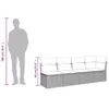 7-tlg. Garten-Sofagarnitur mit Kissen Grau Poly Rattan Produktbild-Vorschau 11