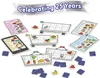 A collection of game pieces for a board game, including shopping carts, shopping lists, and food items. Anteprima dell’immagine prodotto