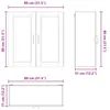 vidaXL Armadio a muro in vetro LUCCA Rovere Artisan 80 x 31 Anteprima dell’immagine prodotto 7