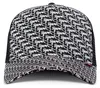 Trucker Cap HFT Allover Print Schwarz mit gebogenem Schirm Produktbild-Vorschau 3