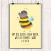 Mr. & Mrs. Panda Bild Hummel flauschig DIN A2 - Gelb Produktbild-Vorschau 2