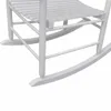 vidaXL Sedia a dondolo con seduta curva in legno bianco Anteprima dell’immagine prodotto 4
