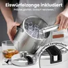 Beyond Silberner Eiswürfelbehälter mit Deckel und Zange Produktbild-Vorschau 4