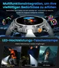 Smartwatch Herren Militär-1000mAh Akku/3 Armbändern mit Produktbild-Vorschau 2