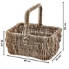 Kobolo Einkaufskorb ETTA mit Henkel aus Rattan in kubu grey Produktbild-Vorschau 3