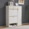 Witte, moderne schoenenkast, 95x24x107,5 cm, met Productafbeelding-voorbeeld 1