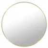 A round mirror with a thin gold frame, presented against a plain white background. Podgląd zdjęcia produktu