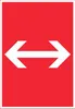 Richtungspfeil rechts links Schild hochkant weiss rot Pfeil Produktbild-Vorschau 1
