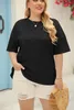 Damen-T-Shirt in Übergröße,lockere Passform,kurze Produktbild-Vorschau 3