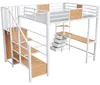 STILVORA Hochbett 140x200 cm aus Metall mit Schreibtisch Produktbild-Vorschau 9