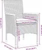 vidaXL Garten Essgruppe mit Kissen 5 pcs Grau Poly-Rattan Produktbild-Vorschau 8