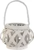 Portacandele Home ESPRIT Bianco Legno Cristallo 18 x 18 x Anteprima dell’immagine prodotto 1