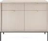 Komoda Kioto 104 cm Cashmere Beige & Black - drážkované Náhled obrázku produktu 4