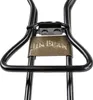 A close-up view of the metal frame of a BBQ fish grill, featuring a 'Jim Beam' branded metal plate. Produktbild-Vorschau